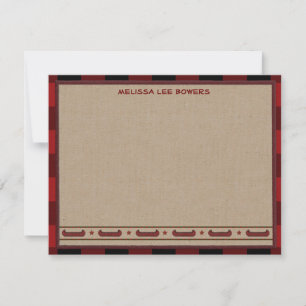 Tarjetas de nota planas personalizadas estilo de