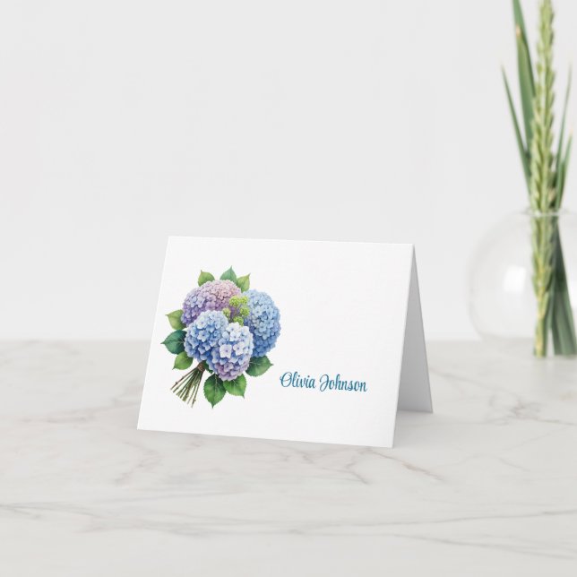 Tarjetas de nota plegadas con nombre personalizado (Anverso)