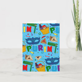 Tarjetas de nota plegadas Happy Purim
