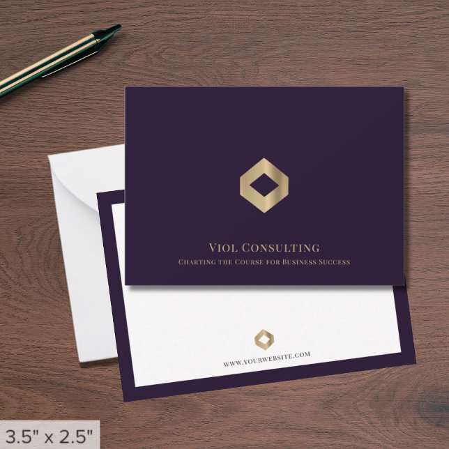 Tarjetas de nota profesional de lujo con logotipo  (Subido por el creador)