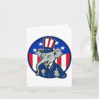 Tarjetas de nota republicanas del elefante