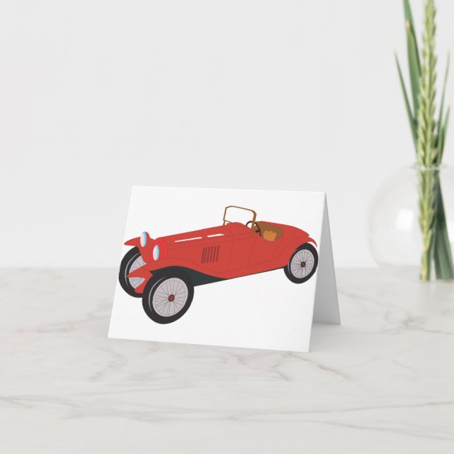Tarjetas de nota rojas clásicas del coche (Anverso)