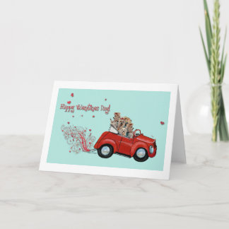 Tarjetas de nota rojas de la tarjeta del día de