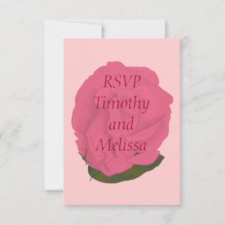 Tarjetas de nota RSVP, rosa rosado