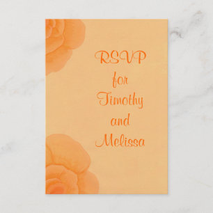 Tarjetas de nota RSVP, Rosas Naranjas desfasados