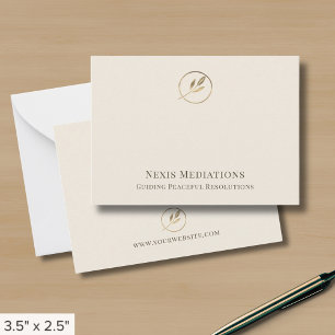 Tarjetas de nota simple y elegante con hoja de oro