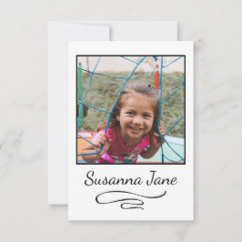 Tarjetas de nota simples para niños con letra mode