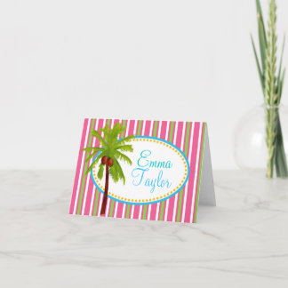 Tarjetas de nota tropicales de la palmera de Luau
