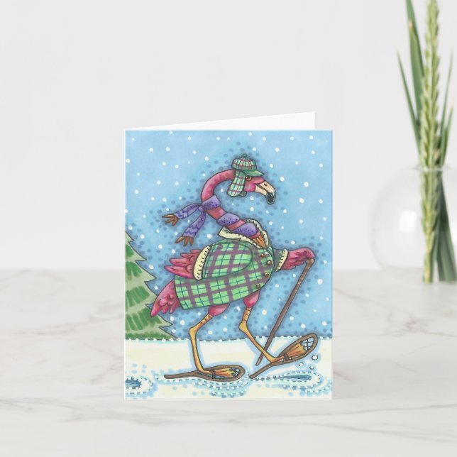 TARJETAS DE NOTA ZAPATILLAS DE NIEVE DE INVIERNO F (Anverso)