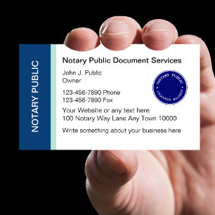 Tarjetas de notario para empresas públicas