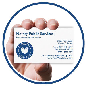 Tarjetas de notario para empresas públicas