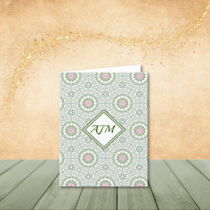 Tarjetas de notas abstractas de ruedas florales sa