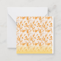 Tarjetas de notas abstractas naranjas | Papelería