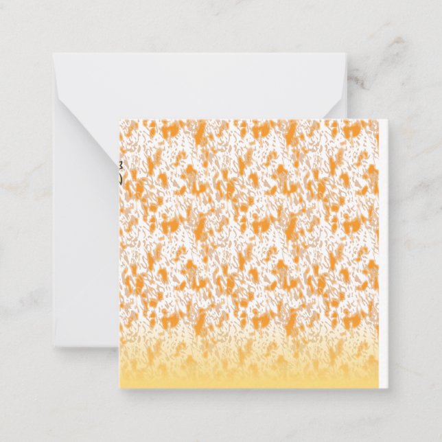 Tarjetas de notas abstractas naranjas | Papelería  (Anverso)