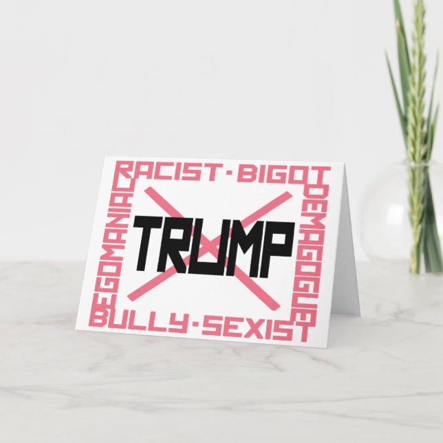 Tarjetas de notas anti Trump (Anverso)