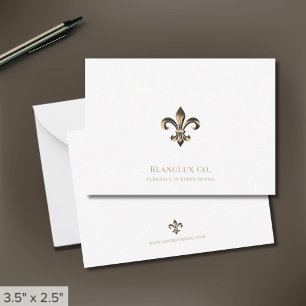 Tarjetas de notas blancas con el logotipo elegante