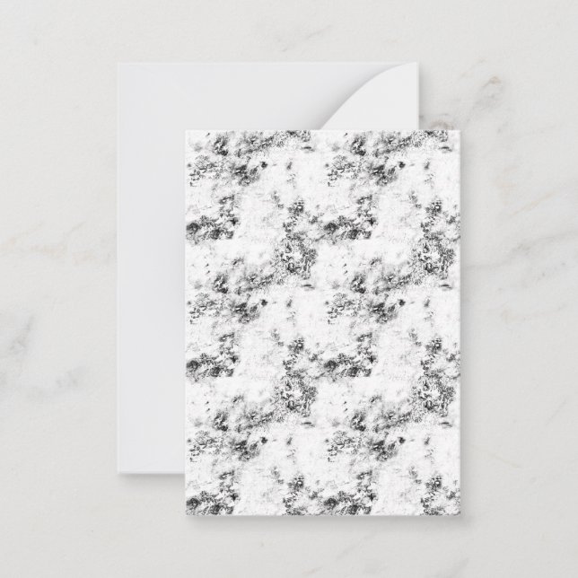 Tarjetas de notas blancas y negras abstractas Arte (Anverso)