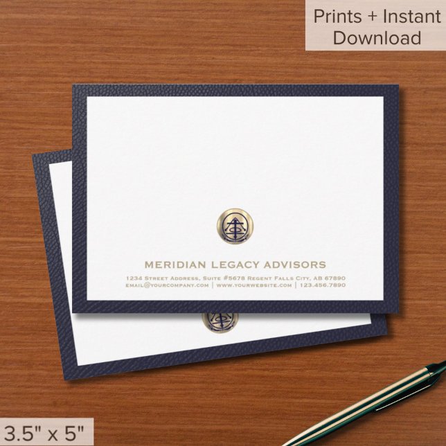 Tarjetas de notas comerciales con logotipo Gold Pr (Professional Gold Logo Business Cards Print and Digital Download Formats)