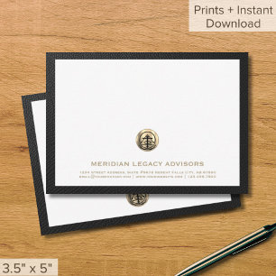 Tarjetas de notas comerciales con logotipo Gold Pr