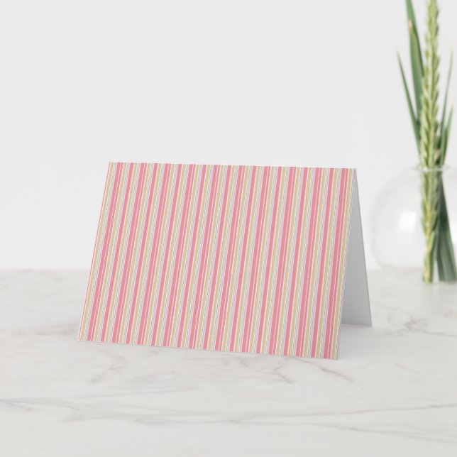 Tarjetas de notas con diseño de franja rosa clásic (Anverso)