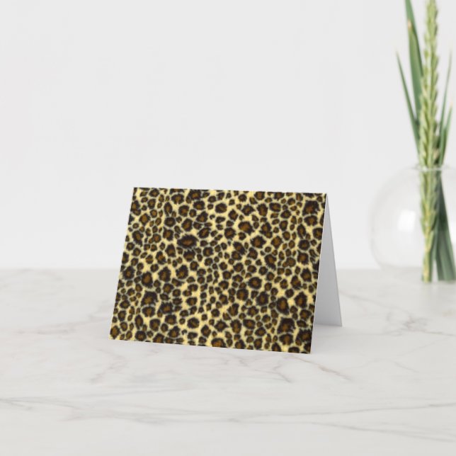 Tarjetas de notas con estampado de leopardo (Anverso)