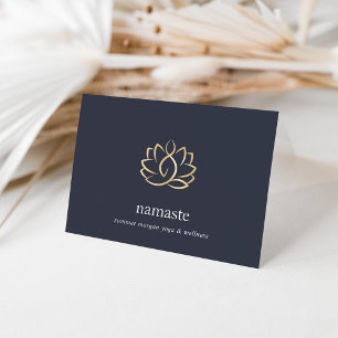 Tarjetas de notas con logotipo Navy & Gold Lotus F