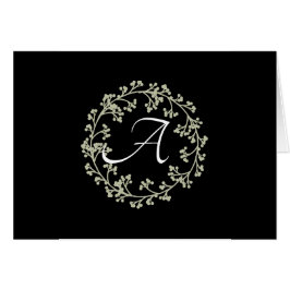 Tarjetas de notas con monograma de corona de Simpl