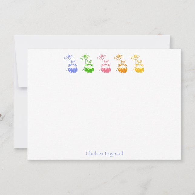 Tarjetas de notas Daisy Bunny (Anverso)