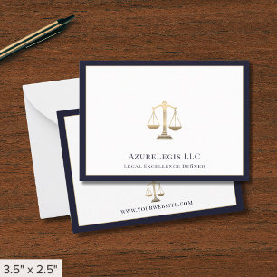 Tarjetas de notas de abogado Escalas de justicia