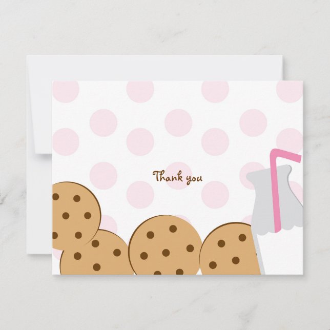 Tarjetas de notas de agradecimiento a las cookies  (Anverso)