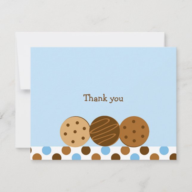 Tarjetas de notas de agradecimiento a las cookies  (Anverso)