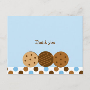 Tarjetas de notas de agradecimiento a las cookies 
