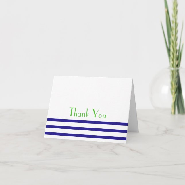 Tarjetas de notas de agradecimiento con rayas mode (Anverso)