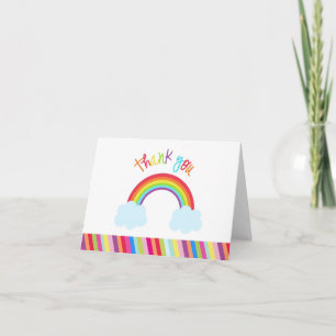 Tarjetas de notas de agradecimiento de arcoiris
