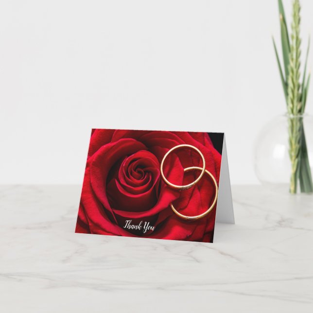 Tarjetas de notas de agradecimiento de boda de Ros (Anverso)