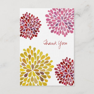 Tarjetas de notas de agradecimiento de boda planas