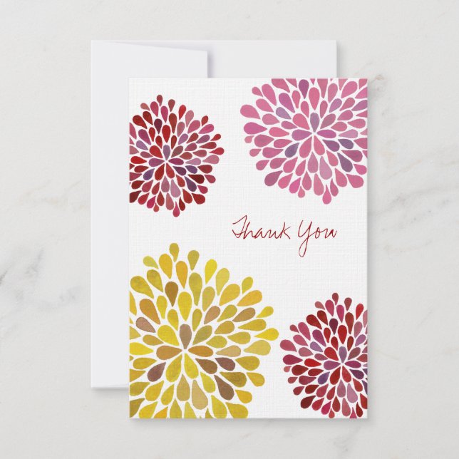 Tarjetas de notas de agradecimiento de boda planas (Anverso)