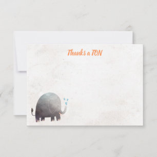 Tarjetas de notas de agradecimiento de Elephant Ba