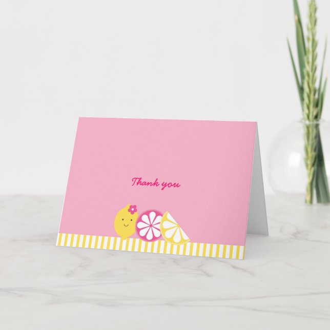 Tarjetas de notas de agradecimiento de Lemonade ro (Anverso)