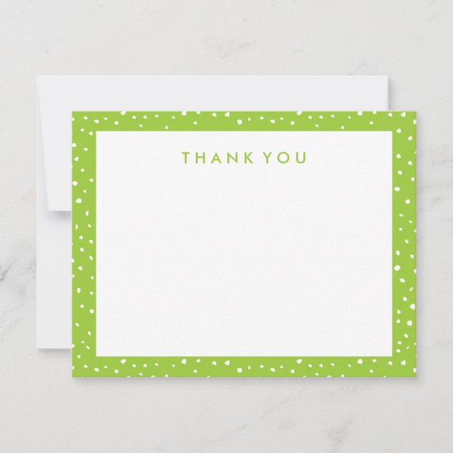 Tarjetas de notas de agradecimiento de Lime Green (Anverso)