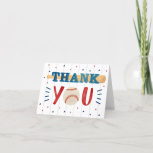 Tarjetas de notas de agradecimiento para el béisbo