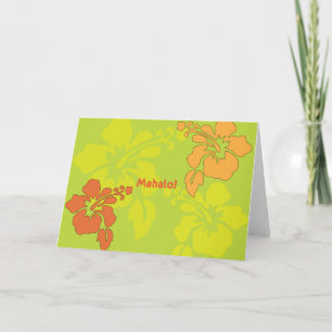 Tarjetas de notas de agradecimiento para Luau en H