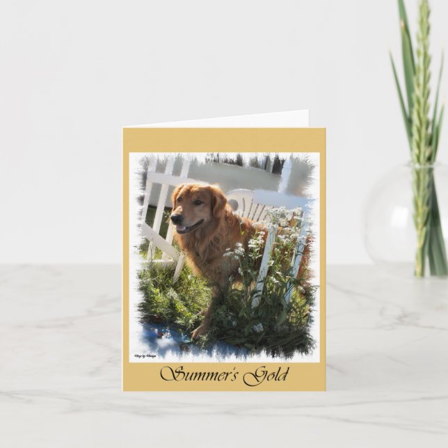 Tarjetas de notas de arte de Golden Retriever (Anverso)