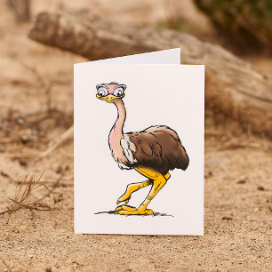 Tarjetas de notas de avestruz