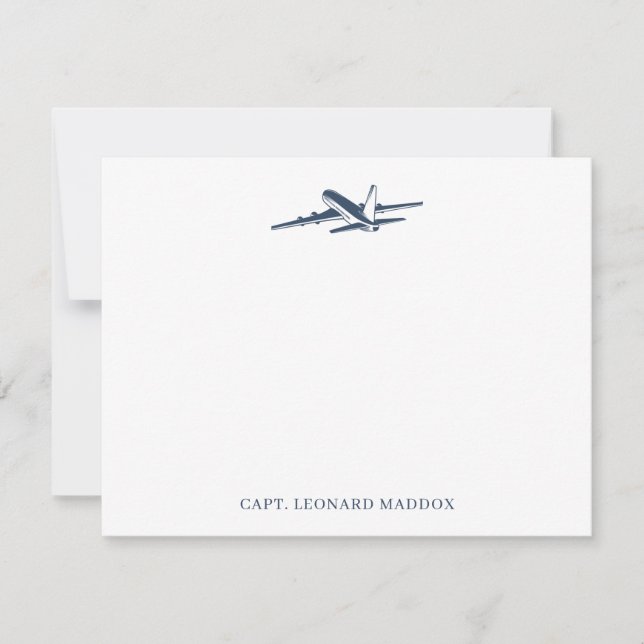 Tarjetas de notas de avión personalizadas para el  (Anverso)