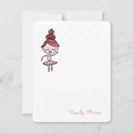 Tarjetas de notas de Ballerina Rosa