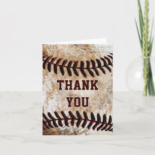 Tarjetas de notas de béisbol rústicas en blanco o