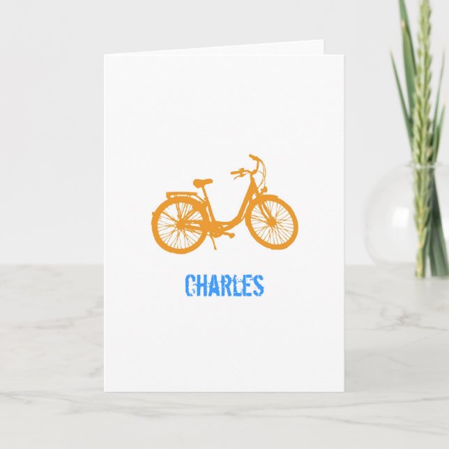 Tarjetas de notas de bicicleta personalizadas (Anverso)