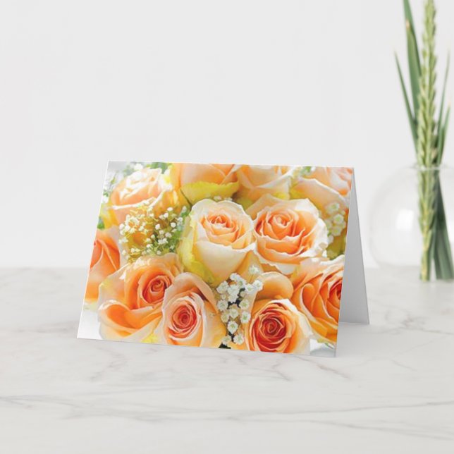 Tarjetas de notas de Boda de Rosa (Anverso)