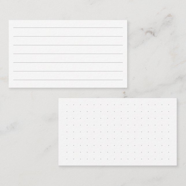 Tarjetas de notas de bolsillo para cartera (Anverso / Reverso)